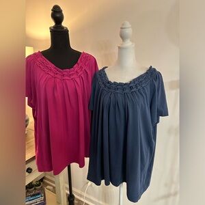 Basic Editions 2 Casual Tops - Size 2X